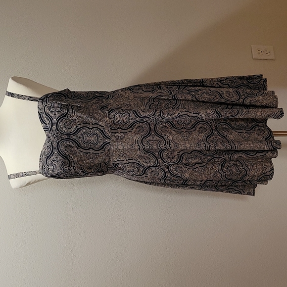 TORRID M/L PAISLEY MIDI CHALLIS TANK DRESS BLUE BANDANA PRINT MINIMALIST SIZE 00 - Picture 6 of 11